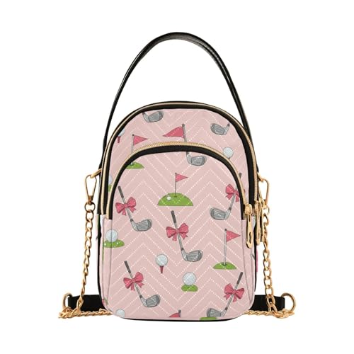 Image of MCHIVER Golf Crossbody Bag for Women Cell Phone Purse Wallet with Removable Chain Shoulder Handbag