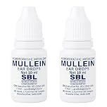 SBL Mullein Ear Drops (2x10ml) for Infections, Earache | Effective Relief for Pain, Swimmer's Ear, Excessive and Hardened Wax | Wax Removal Solution.