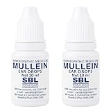 SBL Mullein Ear Drops (2x10ml) for Infections, Earache | Effective Relief for Pain, Swimmer's Ear, Excessive and Hardened Wax | Wax Removal Solution.