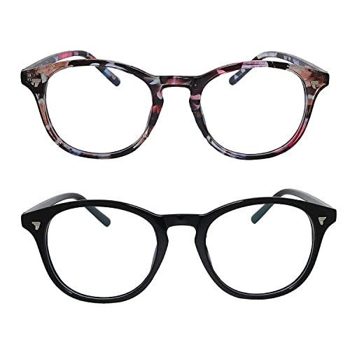 Image of IFLASH Blue Light Blocking Glasses Gaming Filter Transparent Round Eyeglasses for Eye Protection Men Women, Computer /Tablet /Laptop /Mobile /TV, Anti-blue & Anti eyestrain