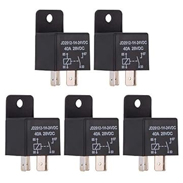 Ehdis 2pcs Relè Auto 4 Pin 24V 40A SPST Modello No .: JD2912-1H-24VDC 40A 28VDC, Auto Interruttori e antipasti, rele per Auto, Camion, Barche Marine, lampade, ECC