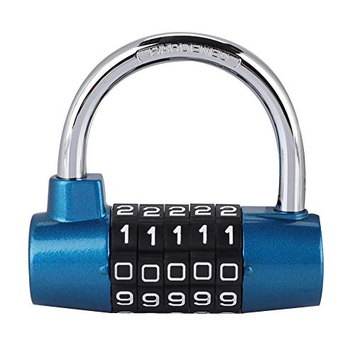 Candado de 5 dígitos, Cerradura de casillero Aleación de zinc, U forma de Cerradura Combinación de Puerta Maleta para gimnasio, Escuela, Hogar...