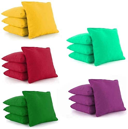 TINDTOP - TINDTOP Bean Bags for Tossing, 20 Pack Cornhole Outdoor Toss Gaming Colorful Canvas Bean Bags Kids Beanbags Throwing Games for Kids Halloween Games