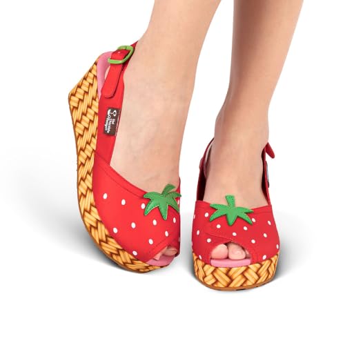 Image of Hot Chocolate Design Funky Women's Peep Toe Wedge Sandals