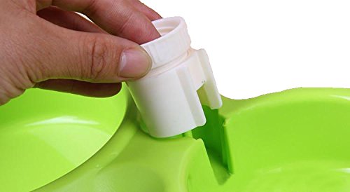 Image of Sage Square 2 in 1 Anti Slip Food Bowl with Water Bowl for Dog / Cat / Puppy / Kitten and Other Pets (Green)
