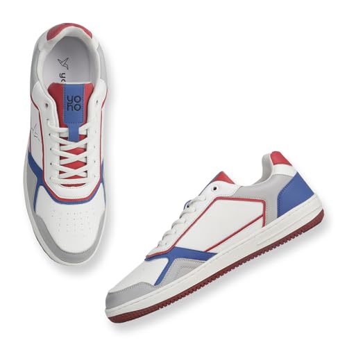 Image of YOHO Colored PU Fashion Sneaker for Men | Comfortable Shoes | Cushioned Insole | Quick-wear Elastic Laces | Lightweight | Dynamic Feet Support | Fashionable | Stylish | Modern