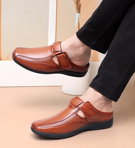 Image of BRUTE Leather Sandals for Men | Fisherman Sandals | Half Sandals