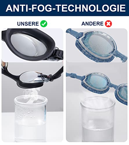 Foto von Taucherbrille Erwachsene für Antibeschlag UV-Schutz ,Schwimmbrille Herren Weite Sicht ,Schwimmbrille Damen Kein Auslaufen，Verstellbarer Schwimmbrille Taucherbrille Erwachsene