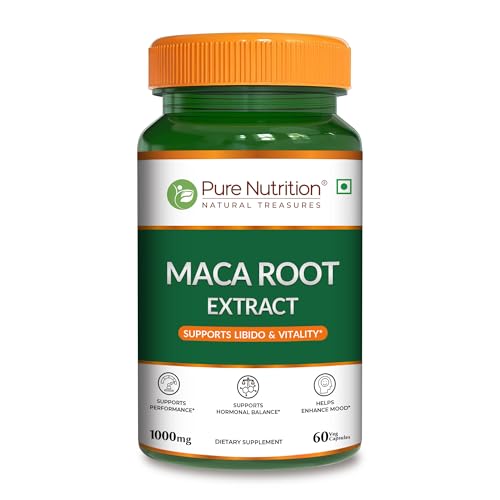 Image of Pure Nutrition Maca Root (1000mg), 60 Veg Capsules | Multivitamin For Men And Women | Promotes Reproductive Health, Improves Energy & Enhances Performance