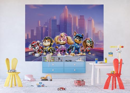 AG Design Paw Patrol Movie - Carta da parati fotografica per cameretta dei bambini, 252 x 182 cm, AFTDXL 1986