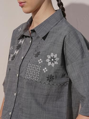Image of Vishudh Women's Ethnic Shirt | Regular Fit | Fashion Top with Comfortable Style