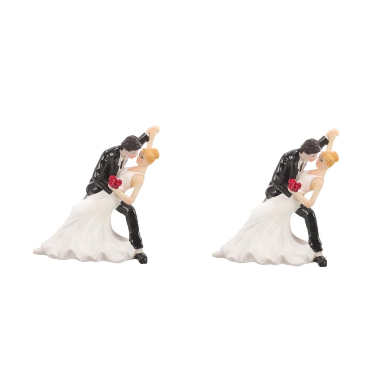 TOYANDONA 2 Piezas De Decoración para Tartas De Boda Cumpleaños Novias Adornos para Tartas Decoración para Fiestas Bodas Cupcakes Compromiso Novia Novio Novia Resina No