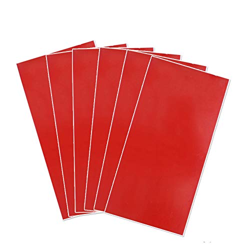 Image of Xlnt Engraving Double Color Sheet, Red /Bright White (12 inch x 24 inch x .060 inch, 6 Pieces) for Interior Signs, Badges.