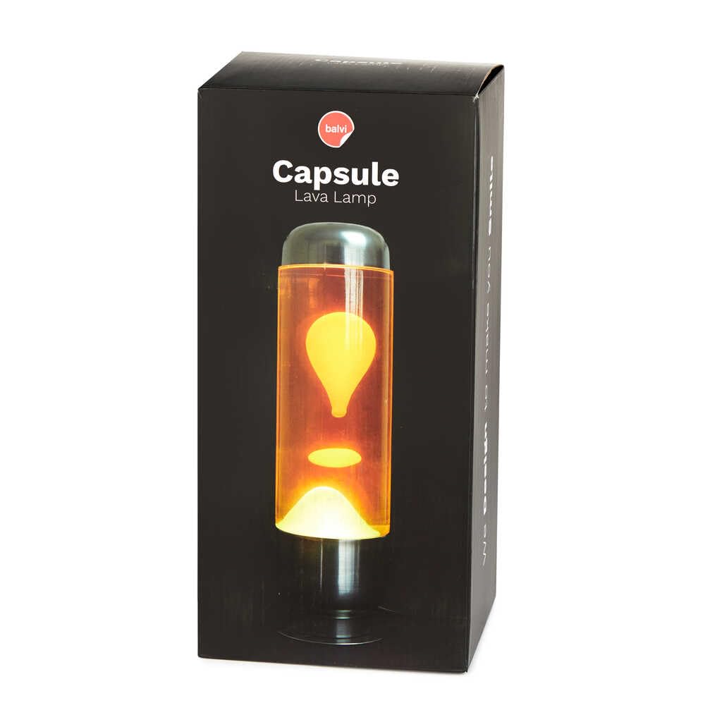 Balvi Lámpara Lava Capsule Color Naranja/Amarillo Diseño Moderno y Sofisticado para Decorar Aluminio/