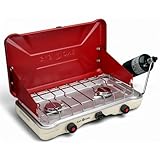 GasOne - Estufa portátil de camping – Estufa de propano doble con encendido giratorio automático...