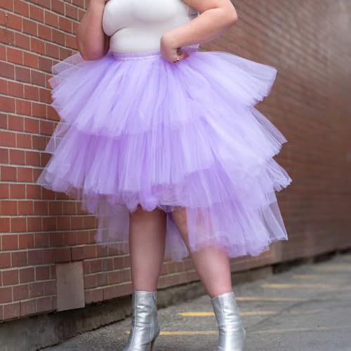WDPL Women Puffy Wedding High Low Layered Tulle Night Out Skirt2