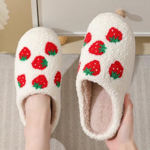 Image of Cozy Furry House Slippers for Women /Men Cute Warm Indoor Non-Slip Winter Cozy Shoes