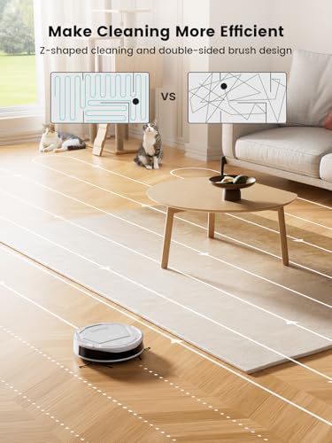 Image of Lefant M210 Robot Vacuum Cleaner, 2200Pa Strong Suction, 7.8cm Thin 28cm Dia, Automatic Self-Charging Small Robotic Vacuums, 2.4G Wi-Fi /App /Alexa Control, Ideal for All Hard Floors