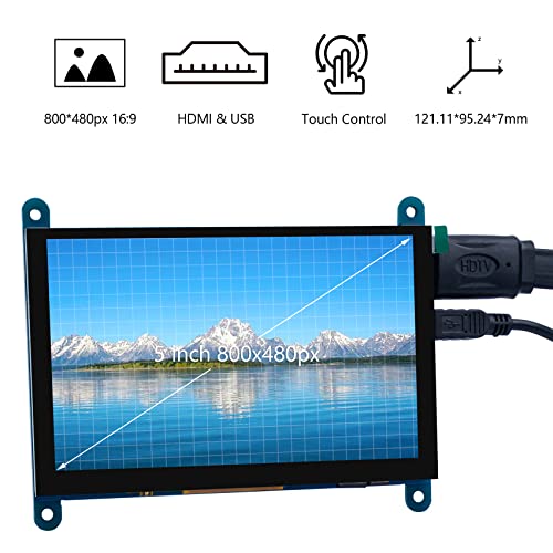 Écran tactile pour Raspberry Pi résolvant les problèmes d'affichage HDMI 5" IPS
