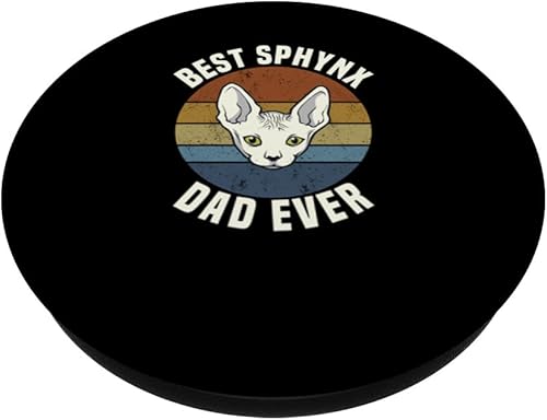 Miniatura 2 de Sphinx gato papá Sphynx raza de gato sin pelo gato desnudo, PopSockets intercambiables PopGrip