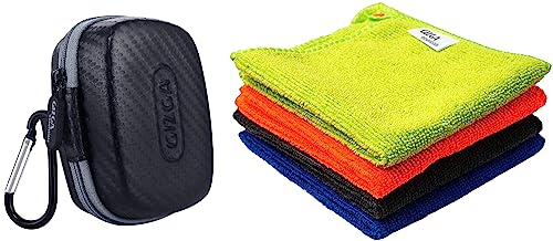Image of Gizga Essentials Carrying Case for JioFi 4G M2S and JioFI3 WiFi Hotspot Dongle && Microfiber Cloth, 240 GSM, Highly Absorbent Multipurpose Cloth for Laptop, Mobile Screen Cleaning