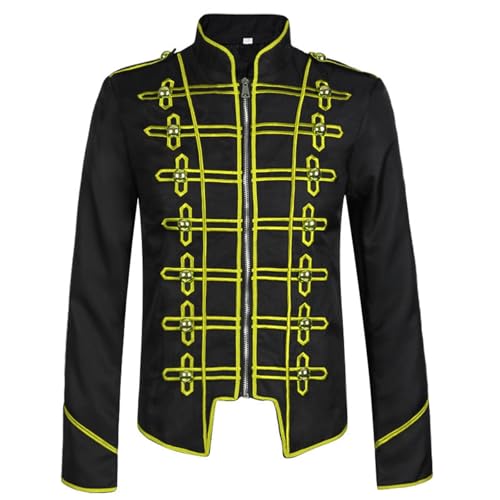 Chaqueta gótica de marcha para hombre en estilo circo emo y punk