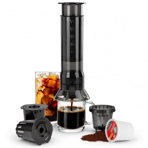Camping French Press, Manual Coffee Press for K Cup Pods & Ground Coffee
