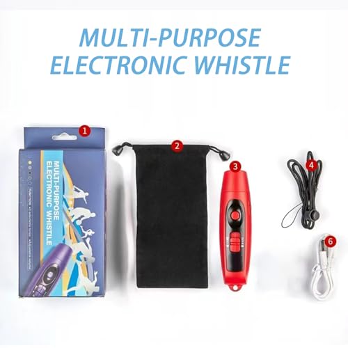 Sifflet électronique rechargeable USB avec dragonne pour arbitre et coach
