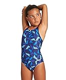 ARENA Mädchen G Lightning Colors Jr Pro Back L One Piece Swimsuit, Navy-navy Multi, 116 EU