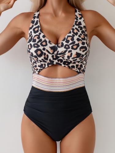 Image of B2prity Women's One Piece Swimsuit Tummy Control High Waisted Bathing Suit