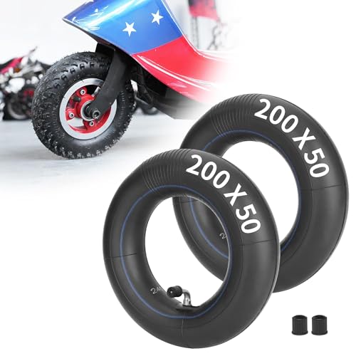 2er Packung von 200x50 Scooter-Innen Schläuche Reifenschlauch 8 'x 2' Ersatz für E100, E150, E200, Dune Buggy, E Punk, Cart, PowerRider 360, eSpark, with Bent Valve Stem