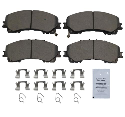 Image of HUSCH D1736 Front Ceramic Brake Pads Kit Fit For INFINITI Q50 2014-2019, For Q60 2017-2019, For QX50 2016-2017, 2019-2020, For Nissan Rogue 2014-2019