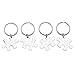 Price comparison product image JOVIVI Stainless Steel Puzzle Pieces Keyrings Keychains Set Couples Familes Best Friends Keyfob Car Key Rings Chain Gift Pack of 4