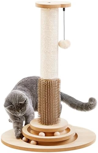Made4Pets Cat Scratching Post, 23" Tall Sisal Cat Scratcher Post ...
