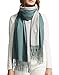 Produktbild MaaMgic Schal Damen Zweifarbig Stola mit Baumwolle Herbst Winter Mehrfarbige Deckenschal MEHRWEG Grün Grau