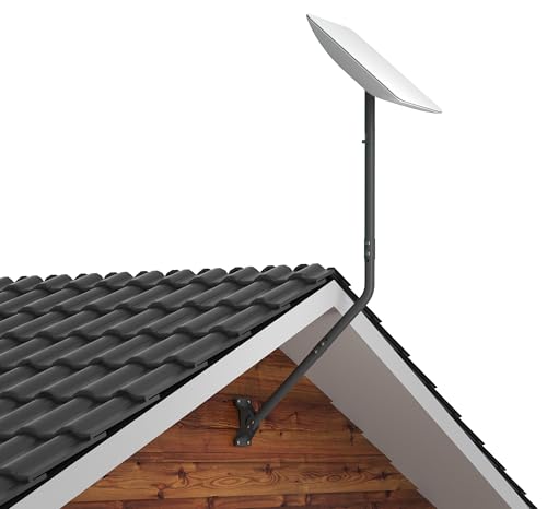 CEKAY Universal Antenna Mounting Pole 1.5" Dia x 51" L, Heavy Duty J Mount for Starlink, Weather Station & All Types of Antennas, Adjustable Pivot Lock Bracket for Wall, Eave & Roof by cekay - Image 4