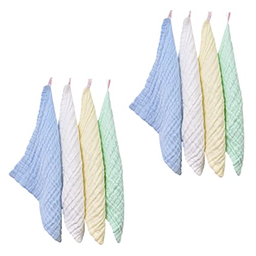 MOBUTOFU Toallas De para Bebé De Toallas Cuadradas De Colores ólidos para Lavado y Cuidado De La Piel del Bebé Ideales como Pañuelos De Cara y Manos