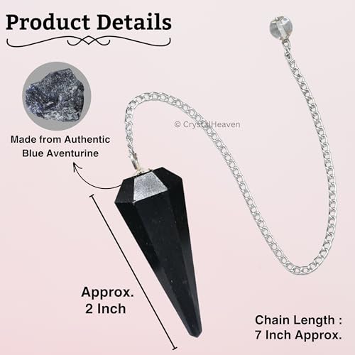 Image of Certified Blue Aventurine Pendulum Dowsing Tool - Natural Crystal Pendulum for Spiritual Guidance - Premium Dowser Pendulum for Accurate Divination and Energy Healing - Perfect for Energy Healing and Chakra Balancing - Handcrafted with Precision and Elegance