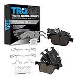 TRQ Front & Rear Brake Pads Ceramic Compatible with 2019 Volvo S60 2017-2019 S90 V60 2018-2019 V90 V90 Cross Country XC60 2016-2019 XC90
