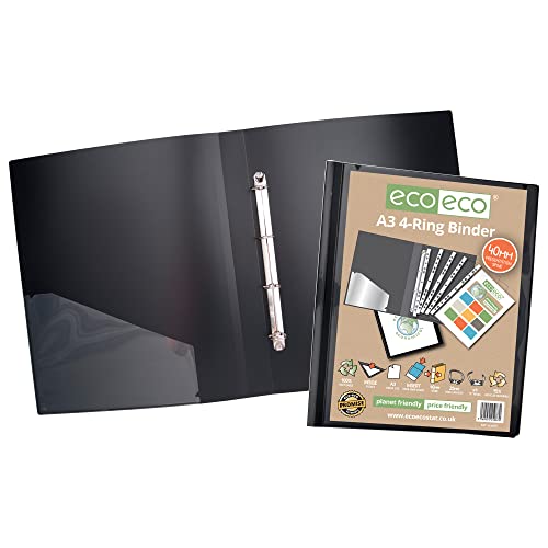 eco-eco A3 95% recyceltes 4D-Hochformat Ringbuch Aktenordner Artwork Portfolio eco087