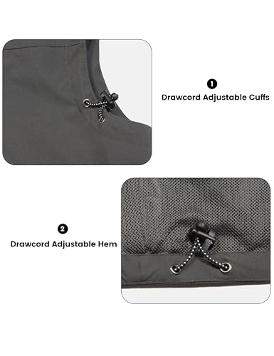 Image of Little Donkey Andy Men's Lightweight Quick Dry Vest Windproof Sleeveless Jacket with 11 Pockets for Travel Fishing Hiking