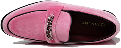 Image of Enzo Romeo Plum05 Men's Dress Loafers Elastic Slip on with Buckle Fashion Shoes