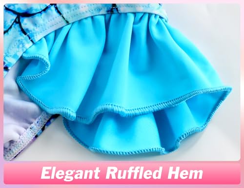 Girls Tankini Swimsuit Two Piece Bathing Suits Set Spaghetti Straps with Ruffled Hem Summer UPF 50+ Bikini Swimwear4