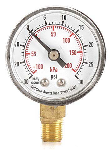 100 Kpa Vac to 200 Kpa,Compound Gauge, 30 in Hg Vac to 30 Psi Range 1/8 in Npt-2040006159