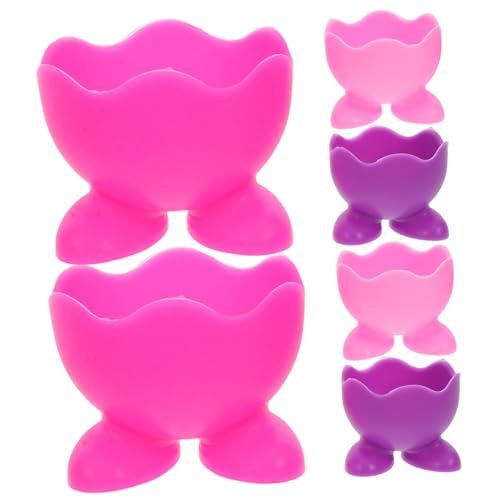 FUNOMOCYA 6Pcs Heat Resistant Non Stick Egg Cups for Breakfast Brunch Stable Design for Boiled Eggs Kitchen Tool for Families Professionals