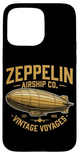 Zeppelin Airship Co. Vintage Voyages ���g�� �g���x�� �X�}�z�P�[�X iPhone 15 Pro Max �p