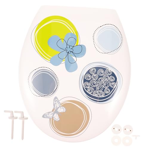 VILLCASE Copriwater Sedile Del Water in Plastica Resistente 18 Pollici Tipo U, Sostituzione Stabile Per Bagno Superficie Liscia Facile Da Pulire