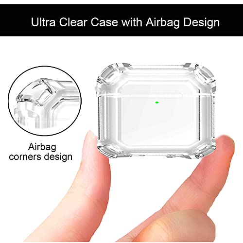 Image of Compatible with Airpod Pro Case Clear, Cute Apple Airpods Pro Case for Women Men, Clear Airpods Pro Case Cover with Keychain, Transparent Air Pods Pro Cases, Airpod Pros Case Protective