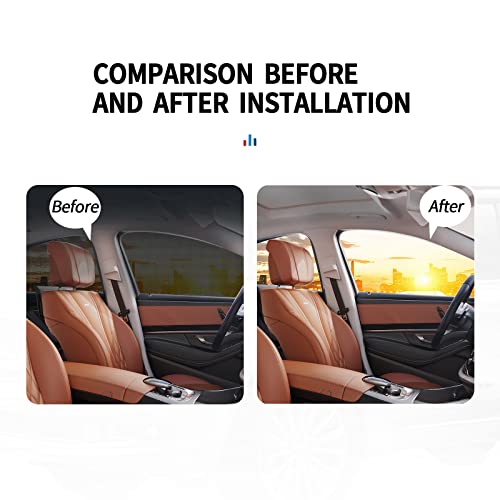 Fogfar 4 Pcs Car Side Window Shades, Car Sunshade Screen Window Mesh, Double Layer Design Car Front And Rear Side Windows Sun Shades For Suvs (Black) #TOP4