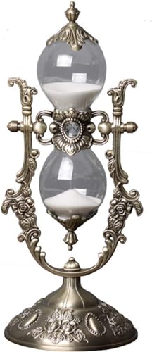 Hourglass Timer, 15 Minutes Embossed Golden Hourglass Timer,Used for Vintage Home Decoration, Office/Desk Decoration